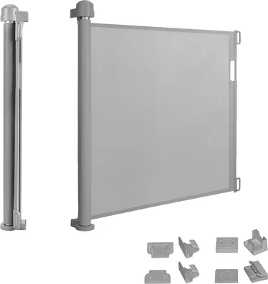 Obrázek produktu pro LARS360 Dveřní bezpečnostní brána Roll Výsuvná bezpečnostní brána 0-180cm Schodišťová bezpečnostní brána Bezpečnostní brána Grey