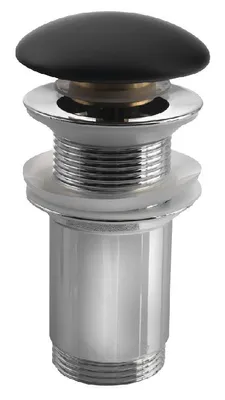Immagine prodotto di Accessori Sapho - Piletta per lavabo chiudibile senza troppopieno, Click Clack, nero opaco AR901