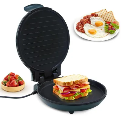 Zdjęcie produktu dla Elektryczny grill stołowy, podwójna patelnia grillowa z powłoką nieprzywierającą