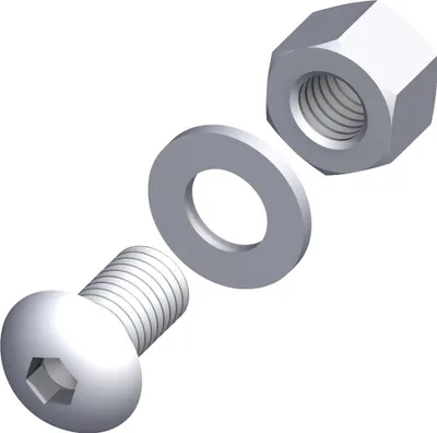 Produktbild von alfer Linsenkopfschrauben-Set M6 - 5 Stück verzinkt