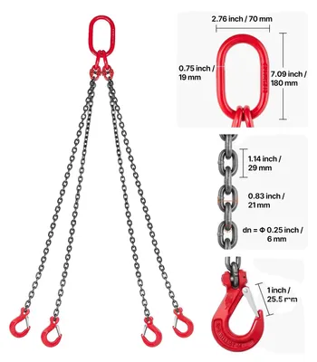 Image de Hebekette, alliage d'acier G80, capacité de charge de 3000 kg, longueur de 5 pieds
