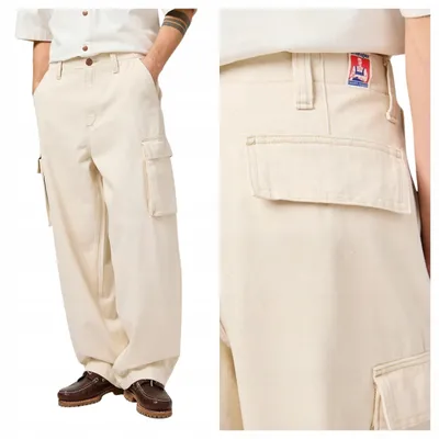 Produktbild von Wrangler | Herren Cargohose CJ Loose Cargo ecru Baumwolle Loose Fit Cargo Hose robust Utility Outdoor W34 L32
