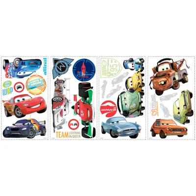 Obrázok produktu pre Nálepka na stenu „Disney Cars“ – 4 listy s 25 prvkami 2017100