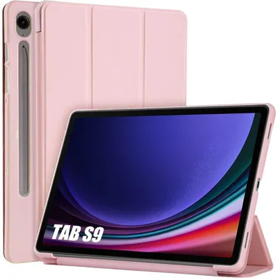 Image de Coque pour Samsung Galaxy Tab S9 (11 Pouces) Protection Slim avec Fonction Support - Rose