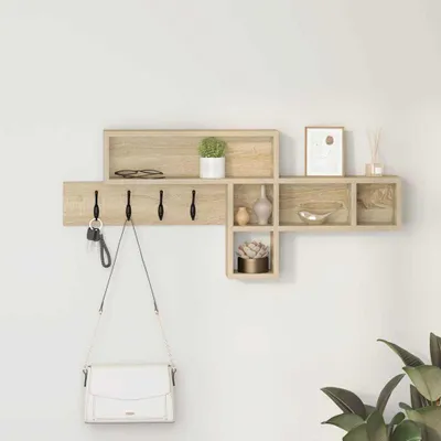 Image de Maison Exclusive - Table de chevet murale Chêne Sonoma 100 x 12 x 43,5 cm