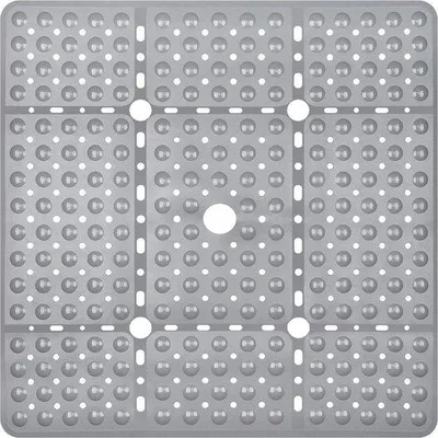 Immagine prodotto di Tappetino da bagno antiscivolo XL in PVC, 70 x 70 cm, 240 fori, ad asciugatura rapida con fori di drenaggio
