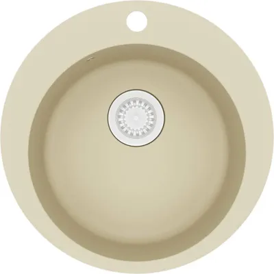 Produktbild von vidaXL Granitspüle Einzelbecken Rund Beige