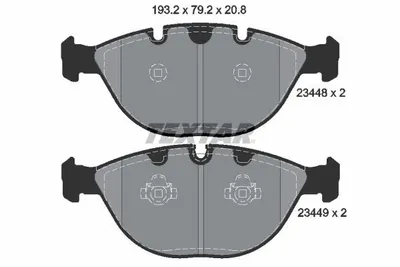 Produktbild von TEXTAR Bremsbeläge Satz Vorne für BMW X5 (E53) 2344801