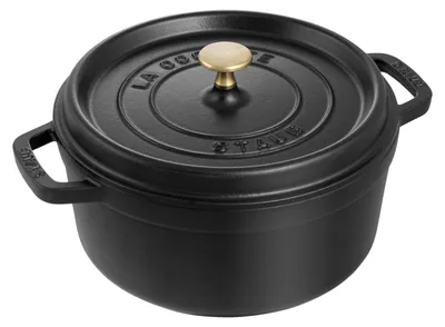 Produktbild von Staub Cocotte, Schwarz, Eisenguss, 22 cm, 4,1 kg