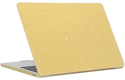 Produktbild von Mobigear Sparkling Cream Schutzhülle für MacBook Air 13 Zoll (2022-2026), Hartschale, Gelb - Modell A2681 / A3113 / A3240 / A3449