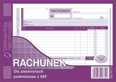 Produktbild von Dokument Bloczek rachunkowy A5 samokopiujący Michalczyk i Prokop 80 kartek