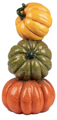 Produktbild von Dekoobjekt Kürbisse HERBSTFARBEN H. 62cm orange grün gelb Magnesia Formano H26