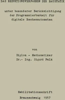 Produktbild von Das Reduktionsverfahren der Baustatik