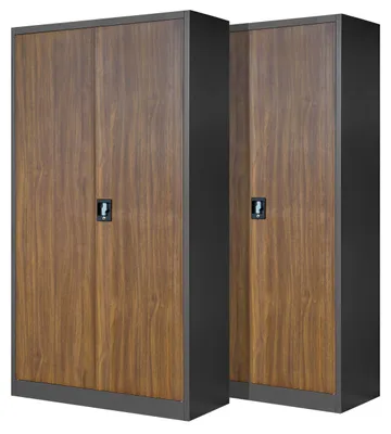 Produktbild von Jan Nowak 2er Set Aktenschrank Büroschrank Metall abschließbar 195x90x40 cm