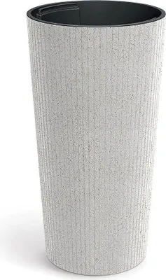 Immagine prodotto di Vaso da fiori LAMIA SLIM ECO WOOD 30 cm - Colore: bianco ECO