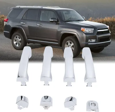 Immagine prodotto di set 4 pezzi maniglia esterna porta cromata 69211-60090 anteriore posteriore sinistra destra esterna per 4Runner N280 2010-2024