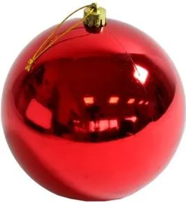 Produktbild von Weihnachtskugel Christbaumkugel rot glänzend mit Aufhänger 14cm