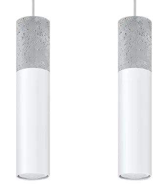 Obrázok produktu pre Závesné svietidlo BORGIO 2 biele 2xGU10 10W oceľ/betón 90x6x30cm Sollux Lighting
