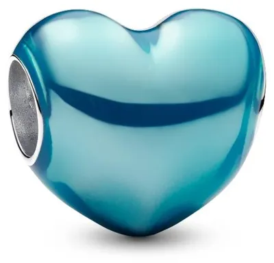 Immagine prodotto di Pandora Charm Cuore metallico azzurro cielo Argento sterling 793337C06