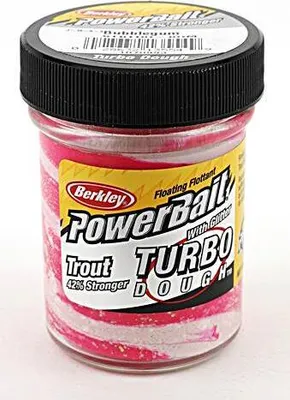 Image de Berkley Power Bait Trout Bait Turbo Dough Bubblegum Forellen-Teig