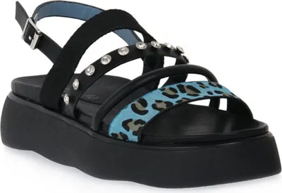 Produktbild von CafeNoir Damen Plateau-Sandalen Schwarz mit Schnallen, Absatzhöhe 3-5 cm, C1HL9390B016