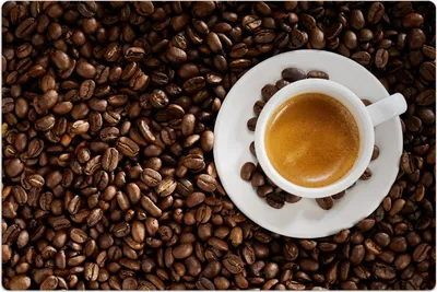 Produktbild von Küchenmatte 60x90 cm Vinylmatte Bodenmatte Dekoration - Kaffee Bohne Espresso