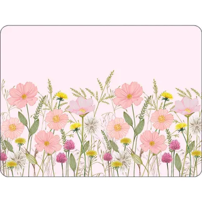 Produktbild von Tischset Platzset 30x40cm Blumen Pastelfarben pink