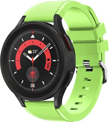 Produktbild von Strap-it Samsung Galaxy Watch 5 Pro Silikonarmband (Hellgrün)