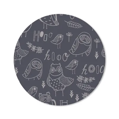 Produktbild von MuchoWow® Mauspad Mousepad Muster - Vogel - Eule 50x50 cm - Mousepads - Maus Mat - Pad - Mausunterlage - Vinyl