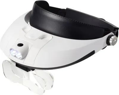 Produktbild von TOOLCRAFT TO-5137806 Kopflupe mit LED-Beleuchtung Vergrößerungsfaktor: 1.0 x, 1.5 x, 2.0 x, 2.5 x, 3.5 x Linsengröße: (
