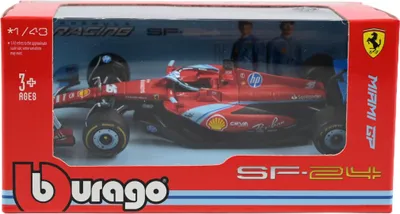 Productafbeelding van BOLID F1 Ferrari SF-24, Grand Prix van Miami 2024, Charles Leclerc, schaal 1:43, merk BBURAGO, artikelnummer 18-36844