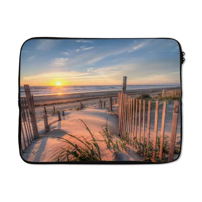 Produktbild von MuchoWow® Laptop Hülle 15 Zoll Strand - Meer - Düne - Sonnenuntergang - Landschaft Laptoptasche - Laptoptasche - Sleeve - Rundum-Schutz
