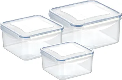 Produktbild von Tescoma Dose FRESHBOX 3 St., 0.4, 0.7, 1.2 l, quadratisch
