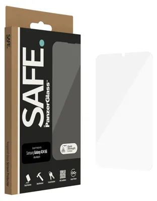 Zdjęcie produktu dla PanzerGlass SAFE. by ® Screen Protector Samsung Galaxy A34 5G | Ultra-Wide Fit, Samsung, Samsung - Galaxy A34 5G, Aplikacja na sucho, Odporny na zadrapania, Odporny na wstrząsy, Przezroczysty, 1 szt.