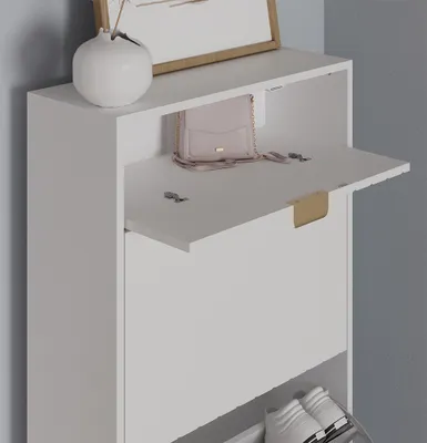 Obrázek produktu pro Skříň na boty Vicco Helge Bílá 60 x 145 cm 3 přihrádky, Model 54239