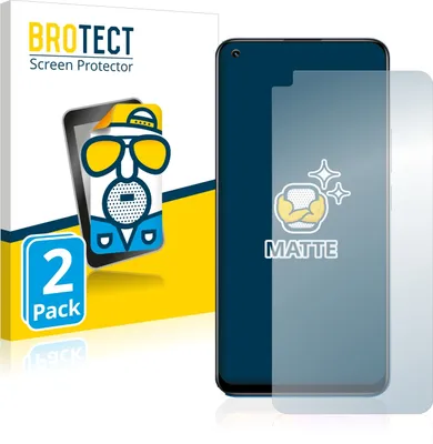 Produktbild von 2x BROTECT Schutzfolie für realme 8 Pro Displayschutz Displayschutzfolie Folie Matt Entspiegelungsfolie