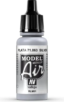 Produktbild von Vallejo 71.063, 17 ml, Silber, Matte, Flasche