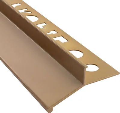 Produktbild von Alu Balkon Terrasse abtropf Profil Fliesenschiene Profil Schiene L300cm farbig 10mm beige