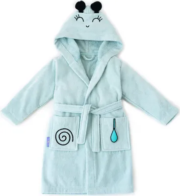 Produktbild von Milk&Moo Sangaloz Kinder Samt Bademantel mit Kapuze, extra weicher und leichter Velours Morgenmantel, Mädchen und Jungen, langlebige Textur, blau, 2-4 Jahre