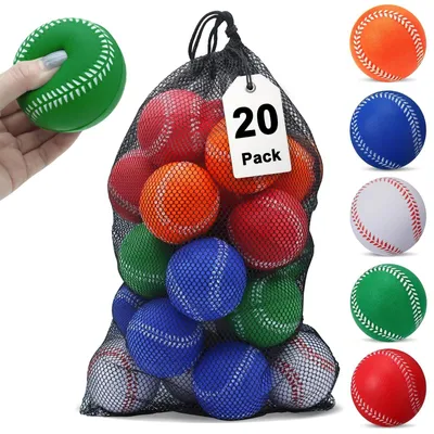Productafbeelding van 20 stuks softballen honkbal, Polyurethanhonkbal voor beginnerstraining