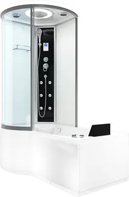 Produktbild von Kombination Whirlpool Dusche K55-R01-WP-EC Duschkabine Wanne 100x170