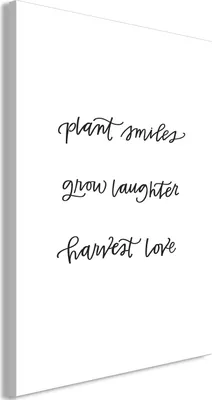 Produktbild von Italienischer Leinwand Leinwandbild - Joy and Love (1 Part) Vertical 80x120 cm Text m-A-1074-b-a