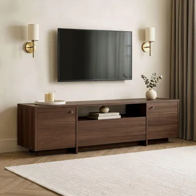 Produktbild von Skye Decor, Hochwertiger TV-Ständer aus Melamin, Walnuss, 180 cm, 100% Qualität