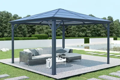 Produktbild von Aluminium Pavillon GRACE 350S350 Anthrazitgrau
