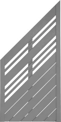 Produktbild von Zaun Abschlusselement Konsta Reddy 90 x 180/90 cm links, hellgrau