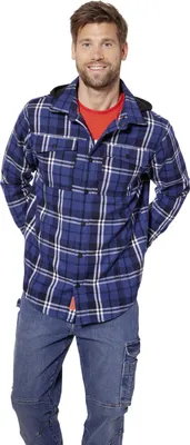 Produktbild von HERO by John Medoox HUNTER WORKWEAR Herren Arbeitshemd Mit Kapuze Regular Fit XL dark blue check