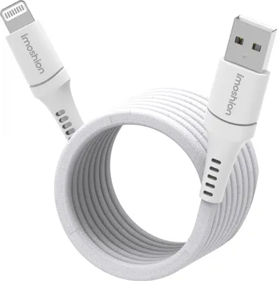 Image de imoshion Câble magnétique tressé - USB-A vers Lightning - 1 mètre - Blanc