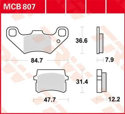 Obrázok produktu pre TRW Brzdová podložka Trw Organ. Mcb 807