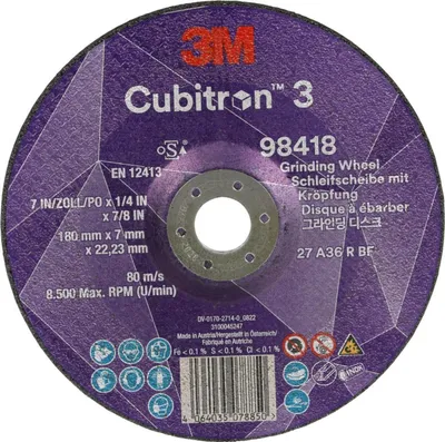Produktbild von 3M Schruppscheibe Cubitron 3180 x 7 mm P36+