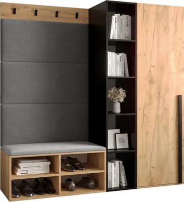 Produktbild von Garderobe MIRO Set 1 mit gepolsterten Paneelen Industrial Design